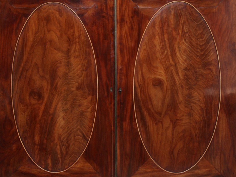 Early 19th Century mahogany linen press View XII