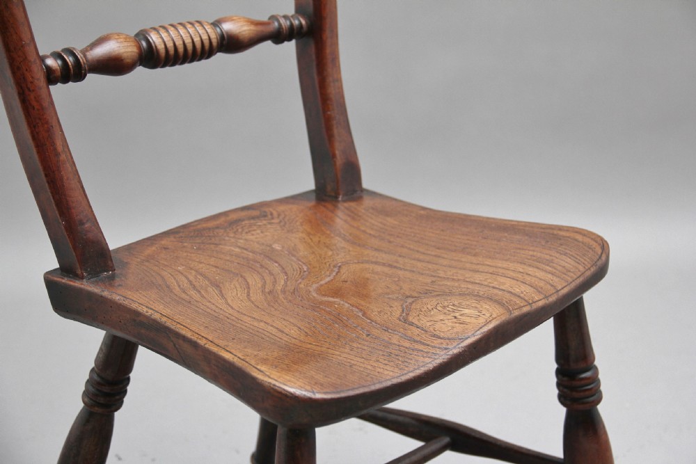 Early 19th Century elm and ash side chair View VI
