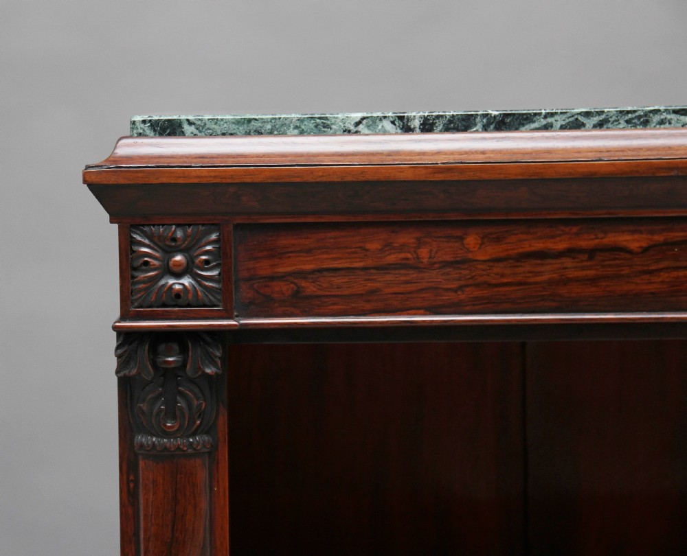 Regency rosewood open bookcase View VII