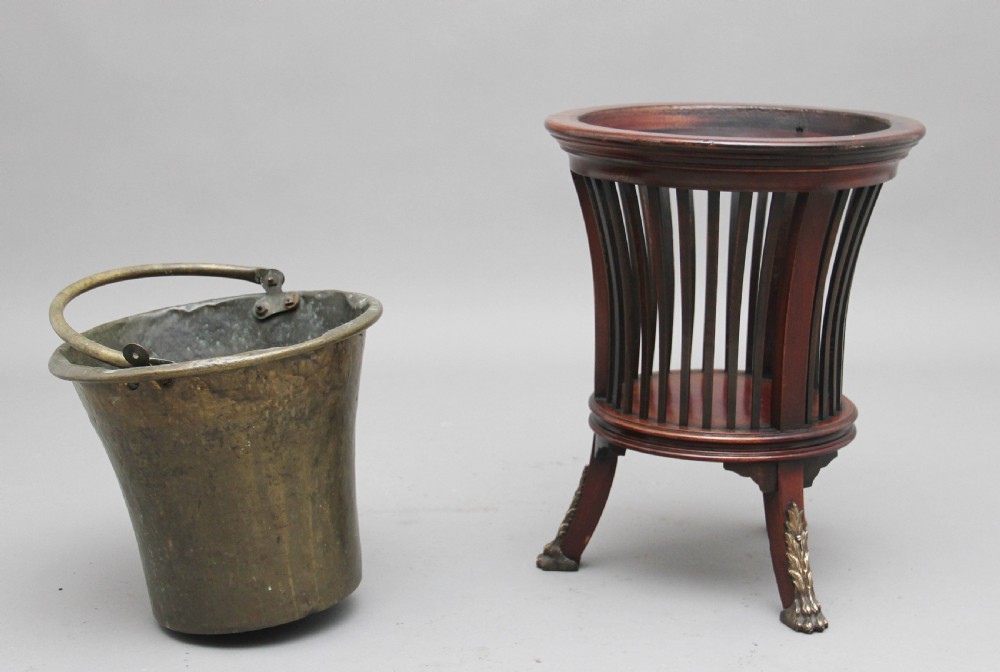 Early 20th Century mahogany and brass jardiniere View VII