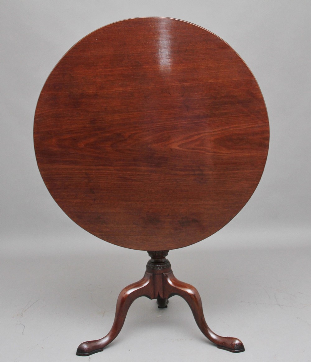 18th Century mahogany tripod table View V