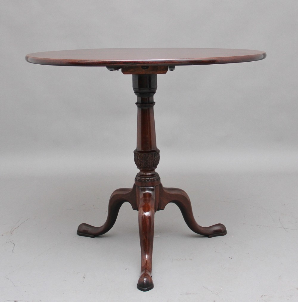 18th Century mahogany tripod table View VI