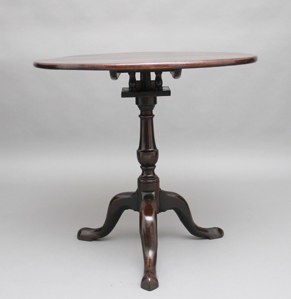 18th Century mahogany tripod table View IV