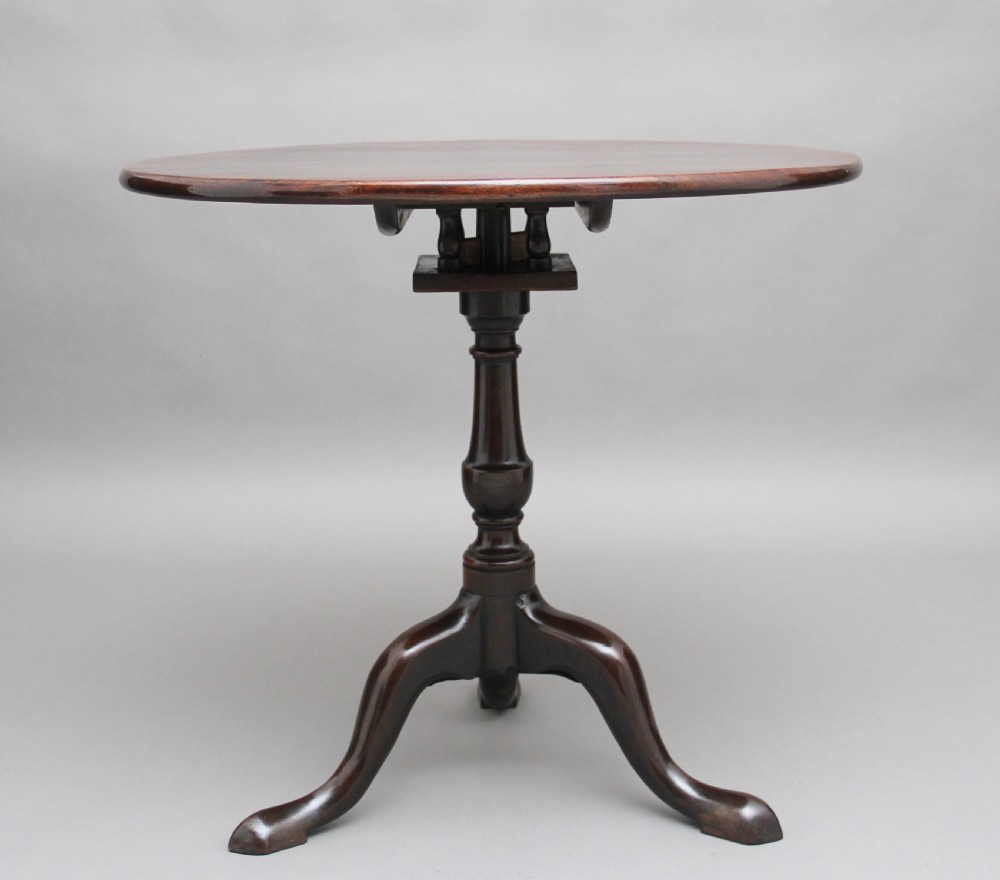 18th Century mahogany tripod table View V