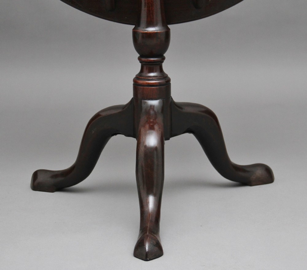 18th Century mahogany tripod table View VI