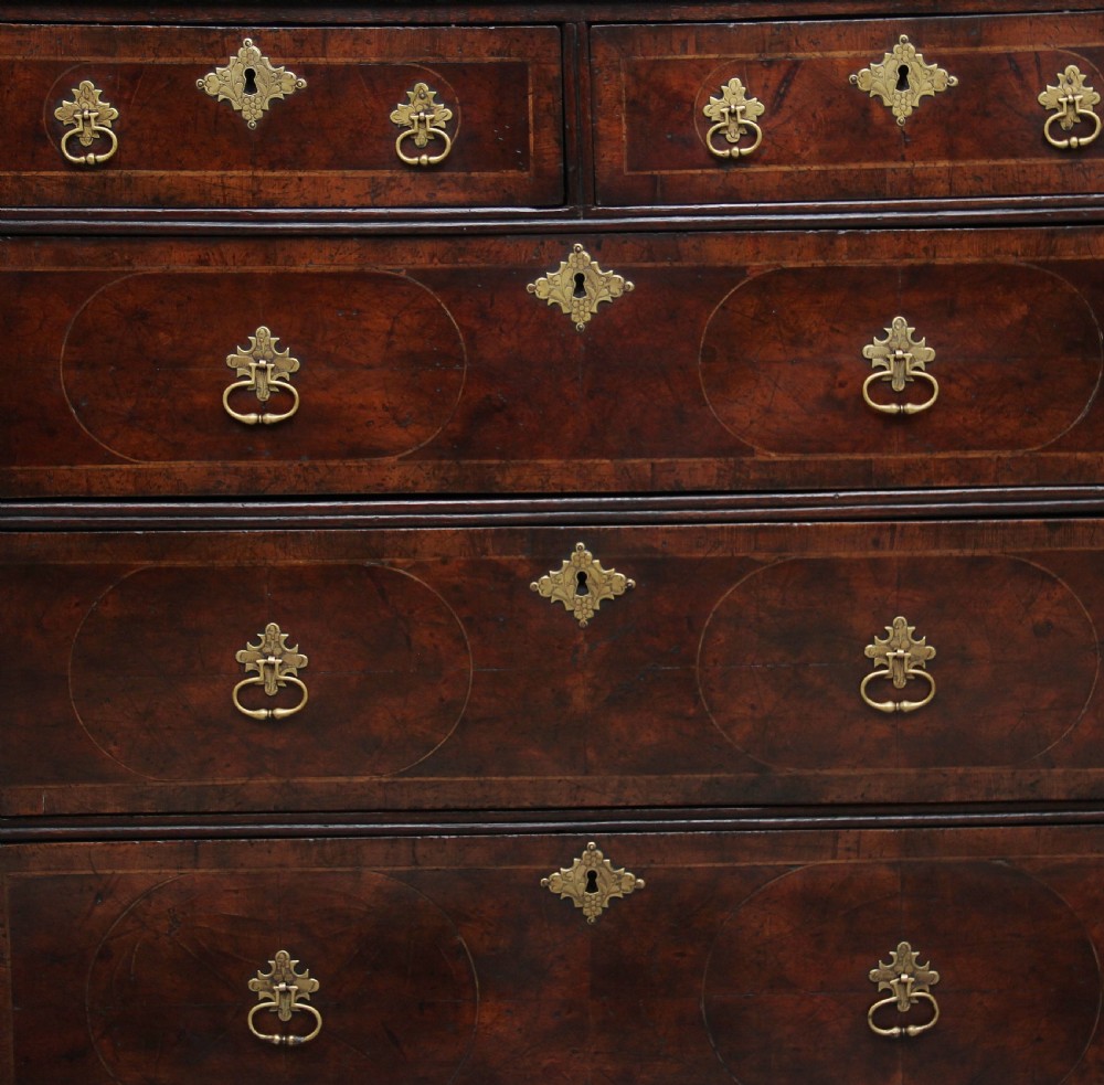 18th Century oyster wood chest of drawers View IX