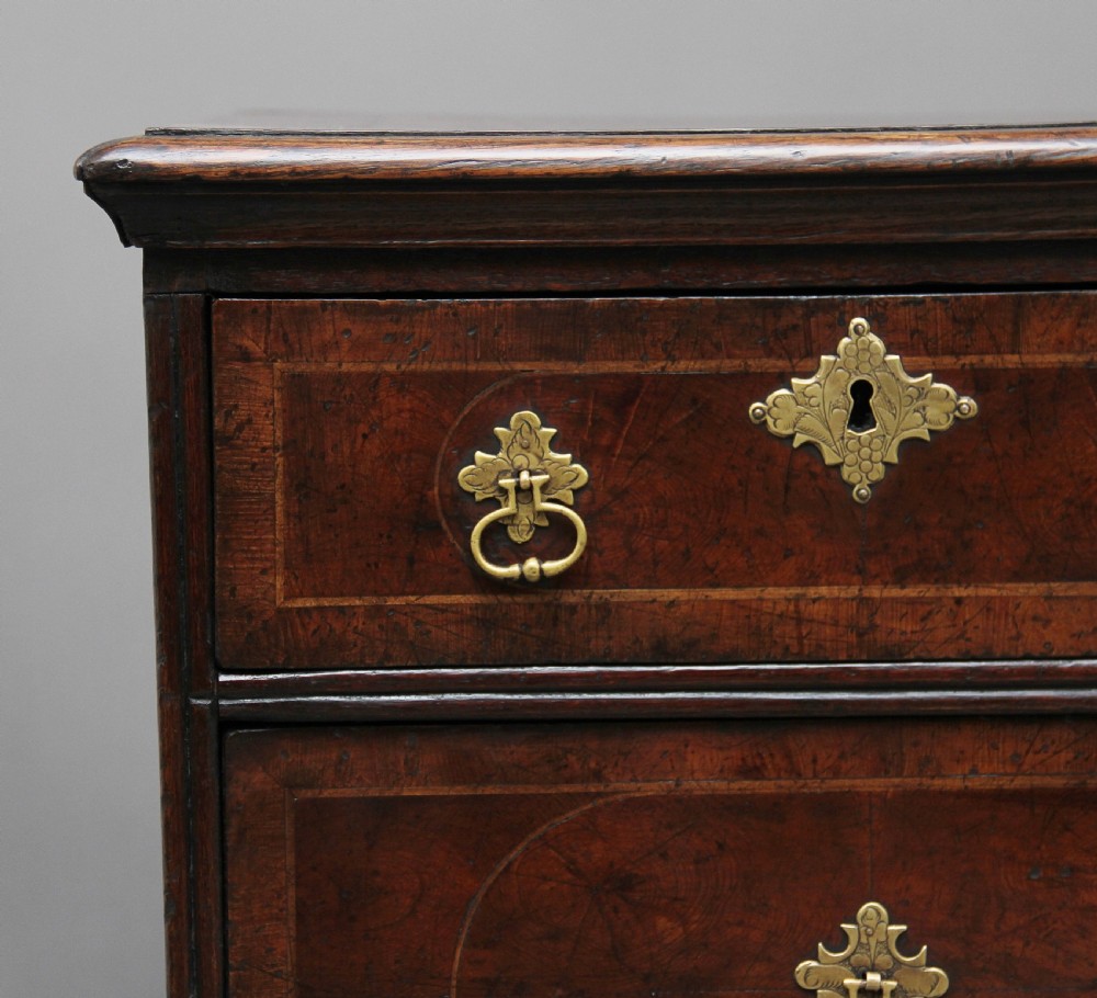 18th Century oyster wood chest of drawers View X