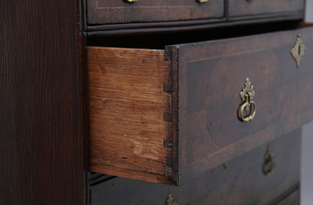 18th Century oyster wood chest of drawers View XI