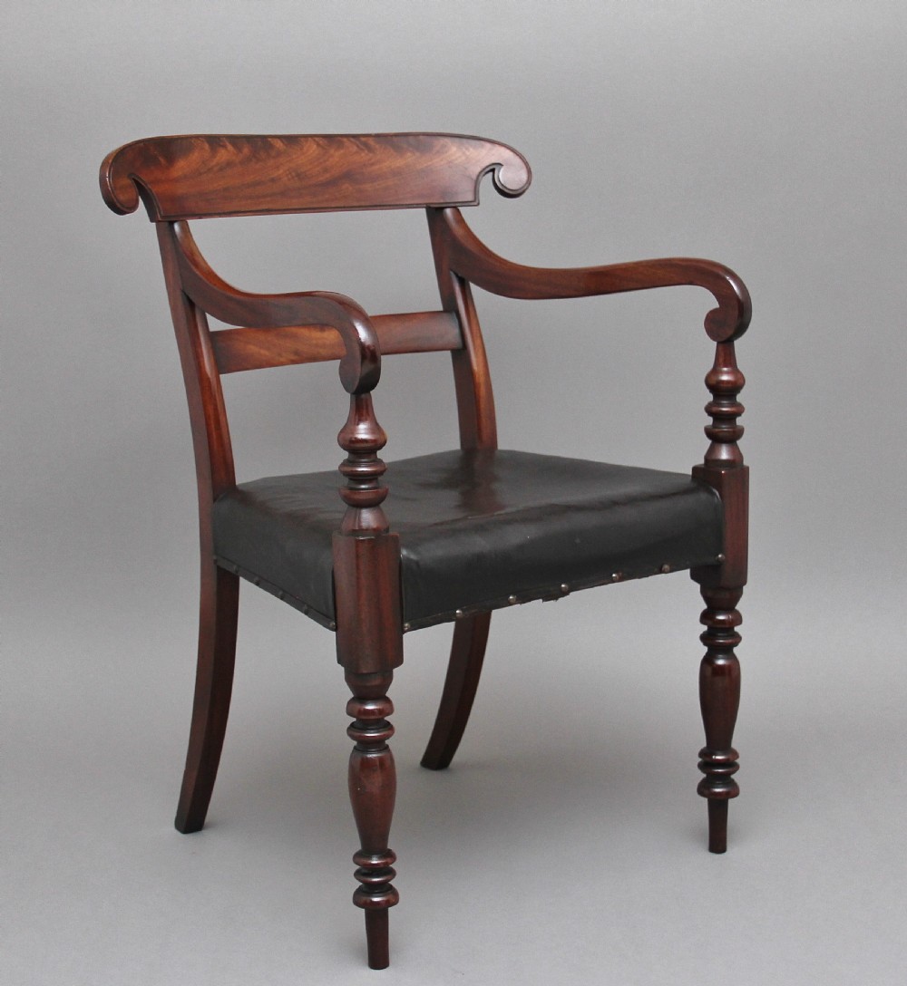 19th Century mahogany armchair