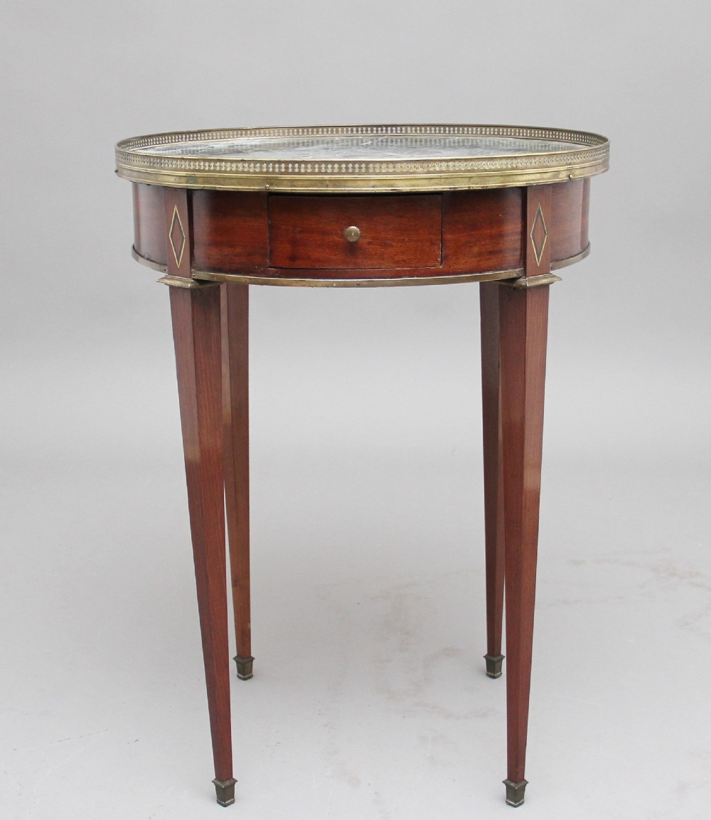 19th Century mahogany and marble top occasional table