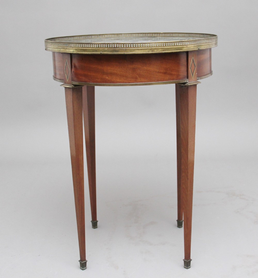 19th Century mahogany and marble top occasional table View V