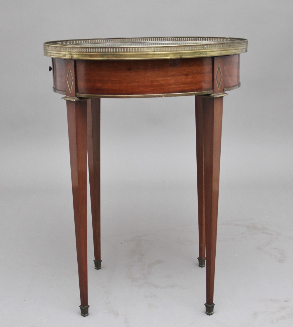 19th Century mahogany and marble top occasional table View VI