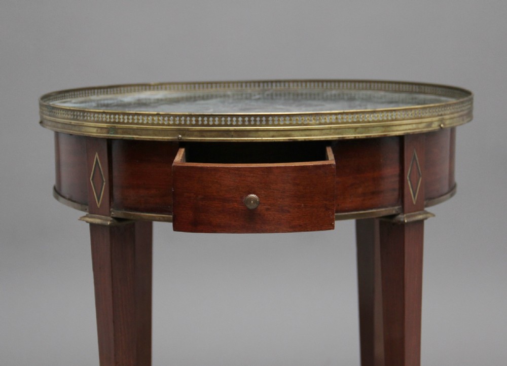19th Century mahogany and marble top occasional table View VIII