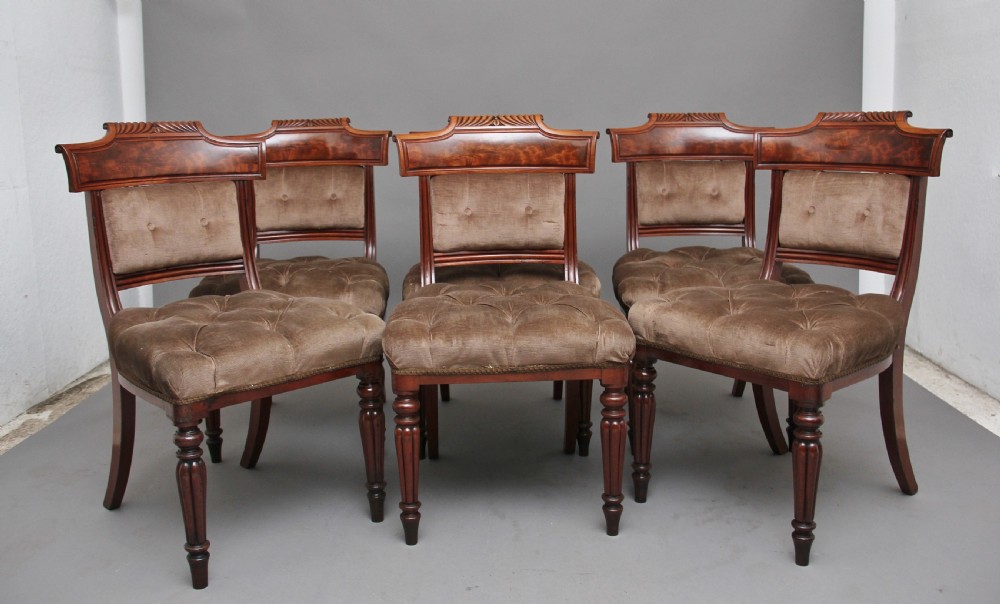 Set of six 19th Century mahogany dining chairs
