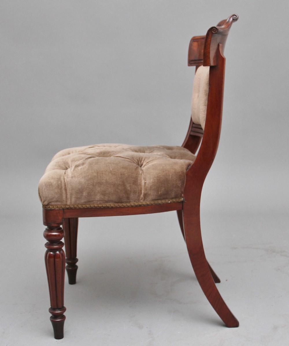 Set of six 19th Century mahogany dining chairs View V