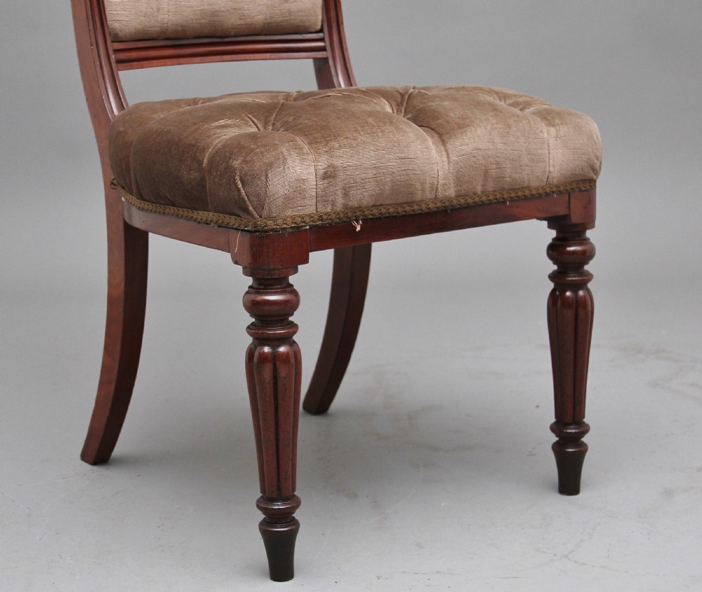 Set of six 19th Century mahogany dining chairs View IX