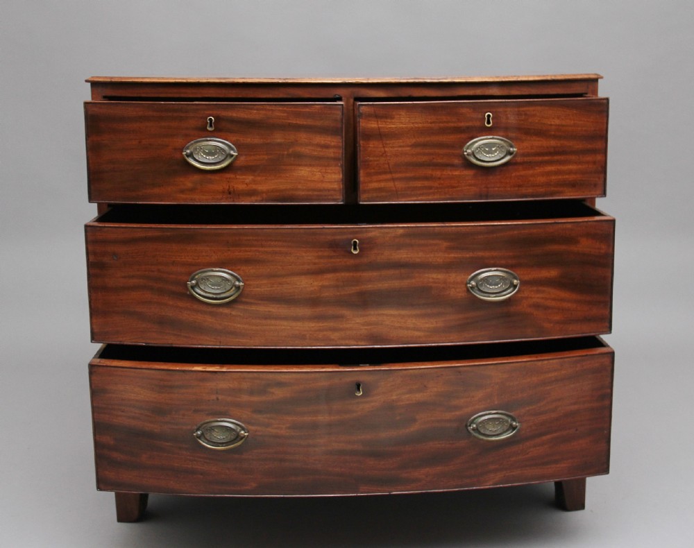 Early 19th Century mahogany bowfront chest View II