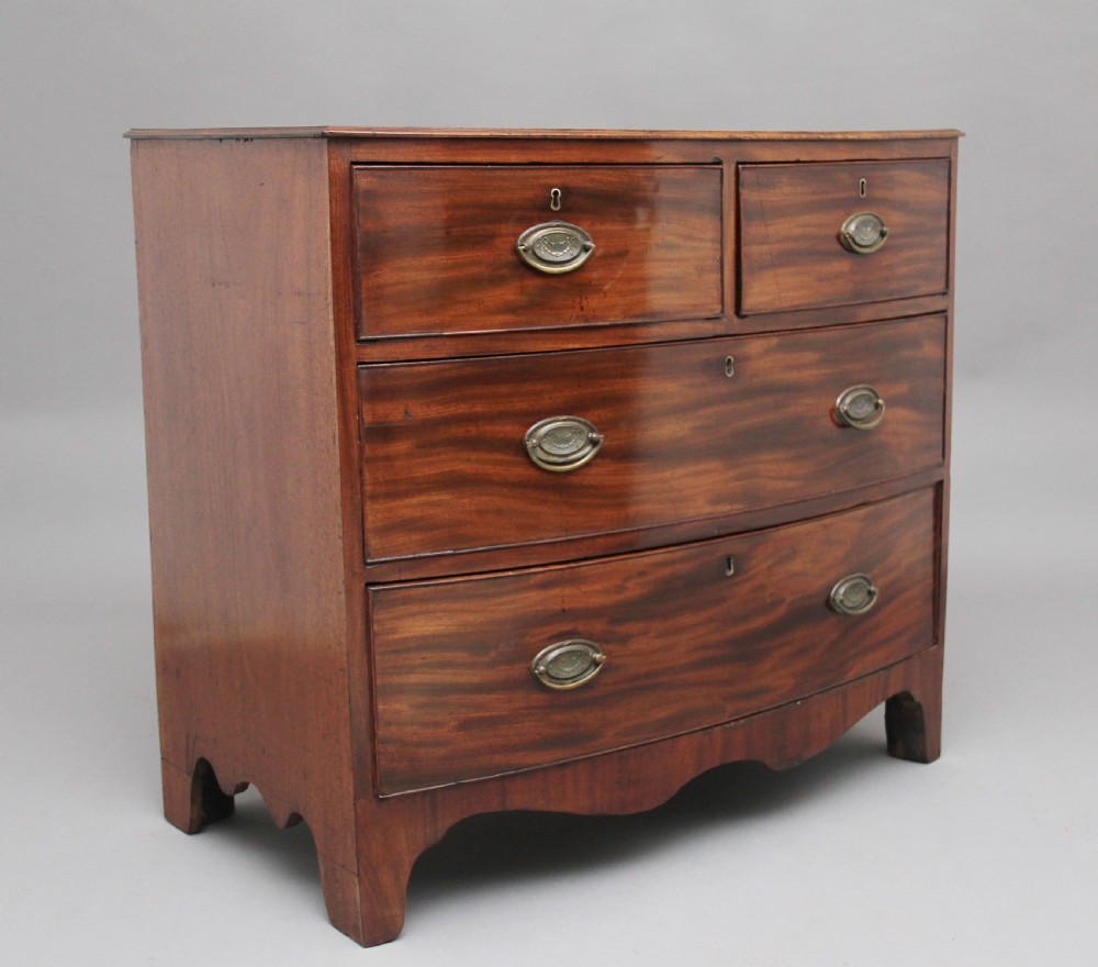 Early 19th Century mahogany bowfront chest View III