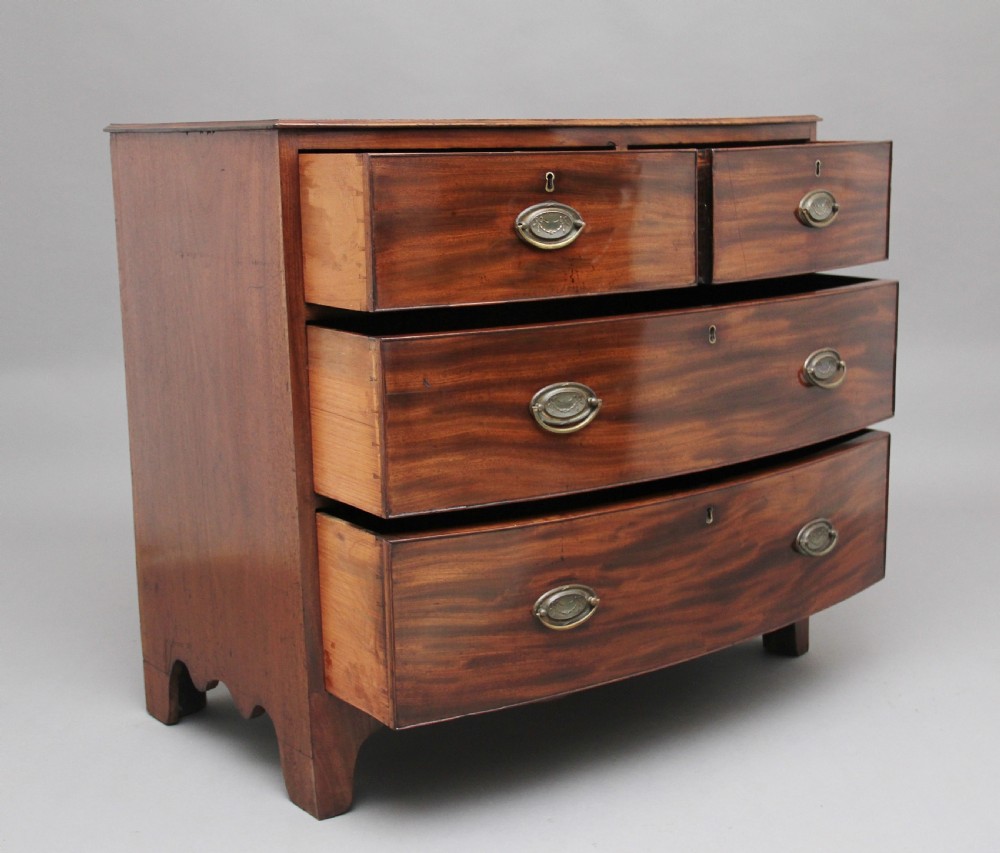 Early 19th Century mahogany bowfront chest View IV