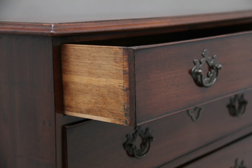 18th Century mahogany chest of drawers View X
