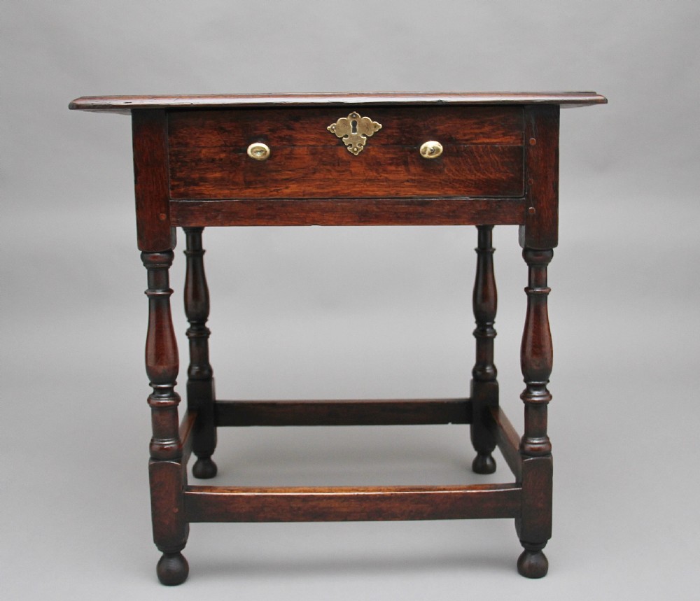 Early 18th Century oak side table