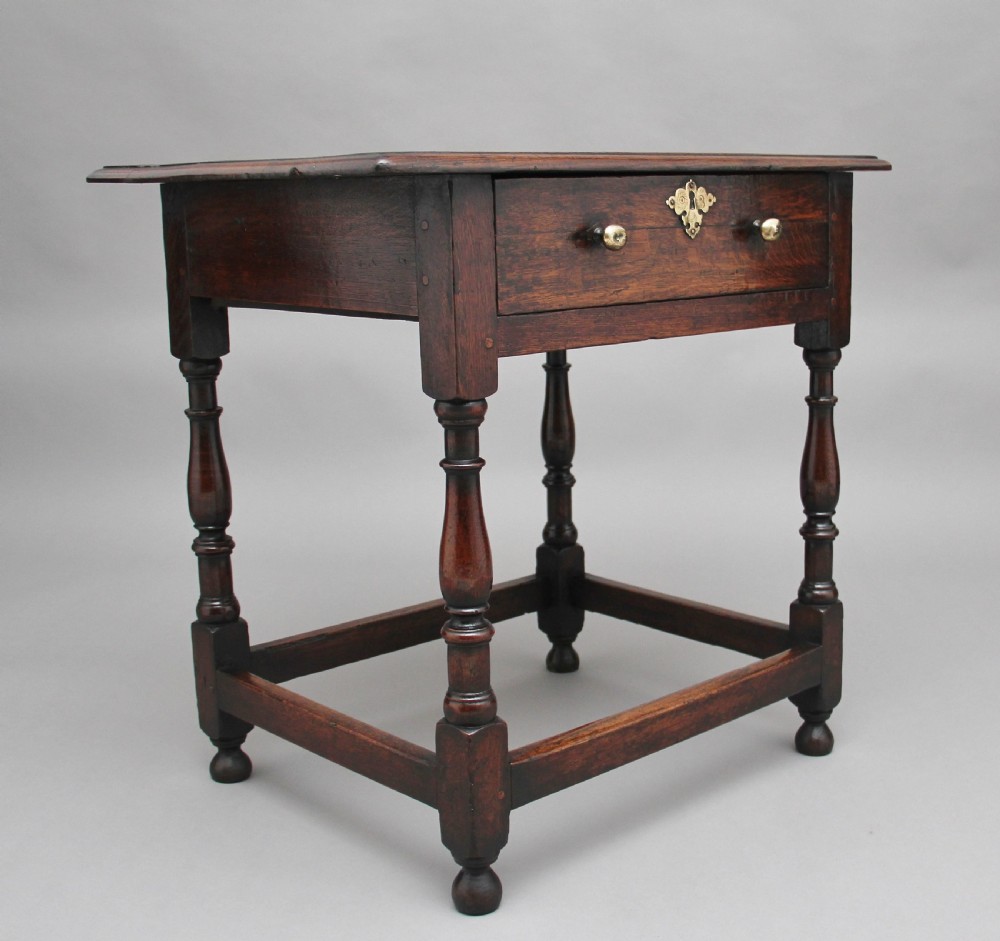 Early 18th Century oak side table View II