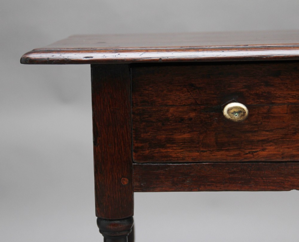 Early 18th Century oak side table View IX