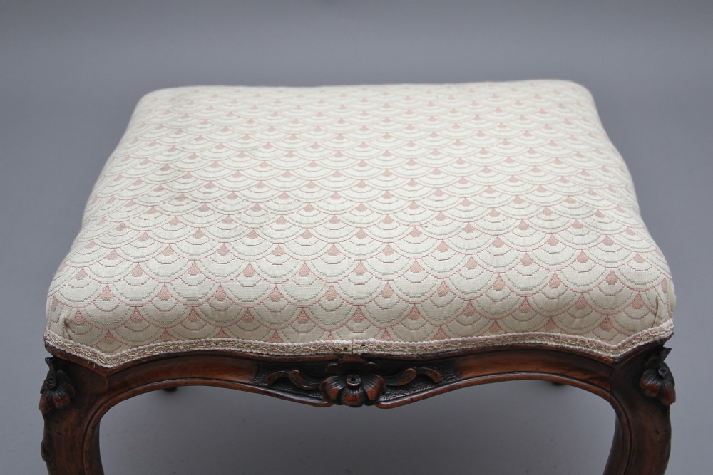 19th Century walnut stool View V