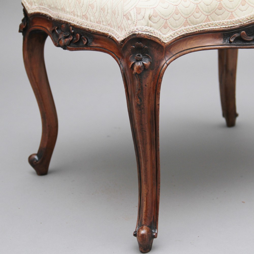 19th Century walnut stool View VI
