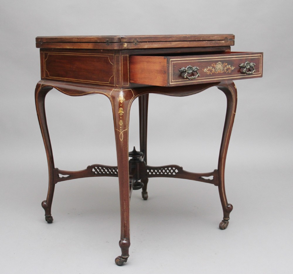 19th Century inlaid envelope table View III