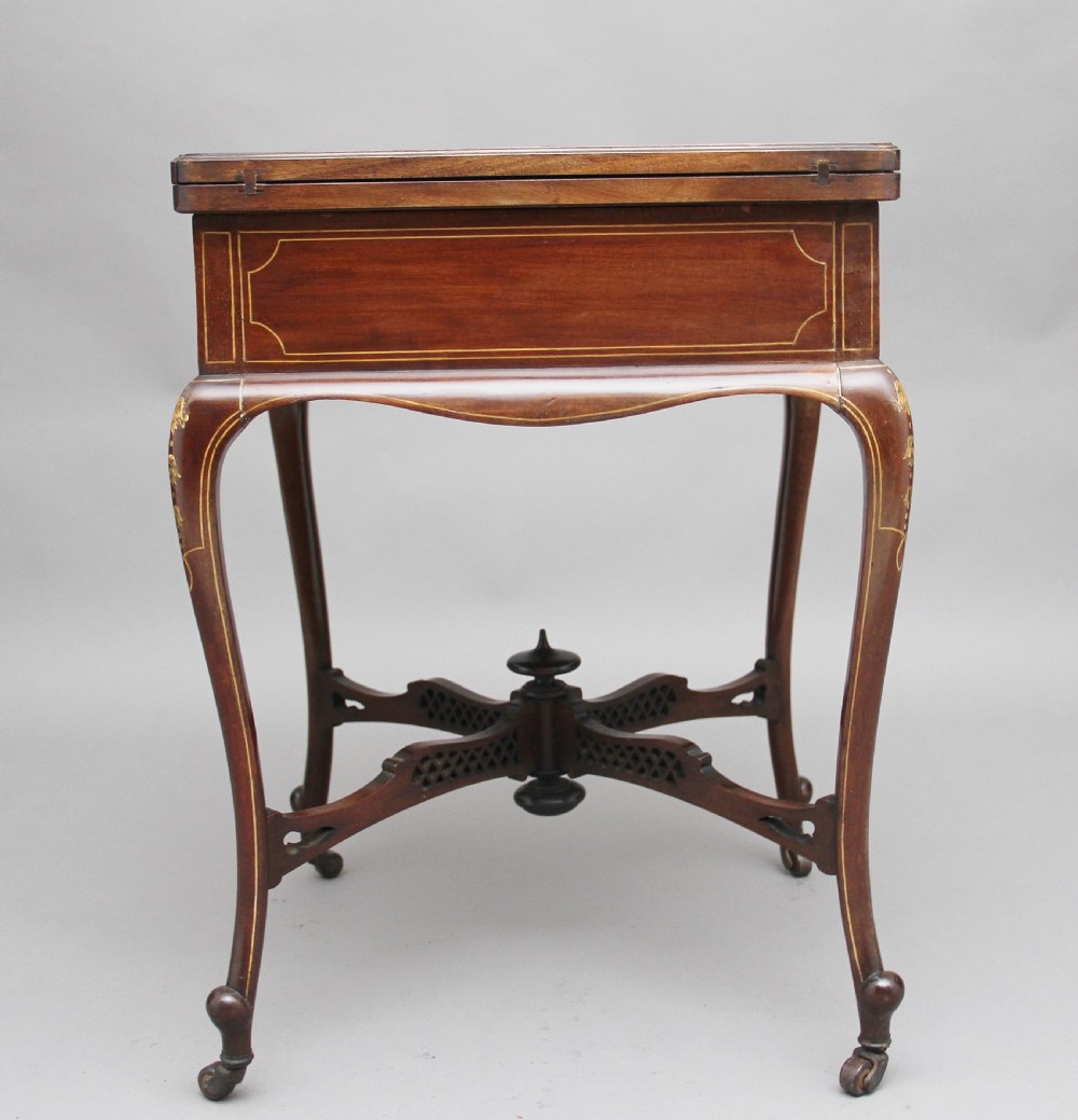 19th Century inlaid envelope table View V