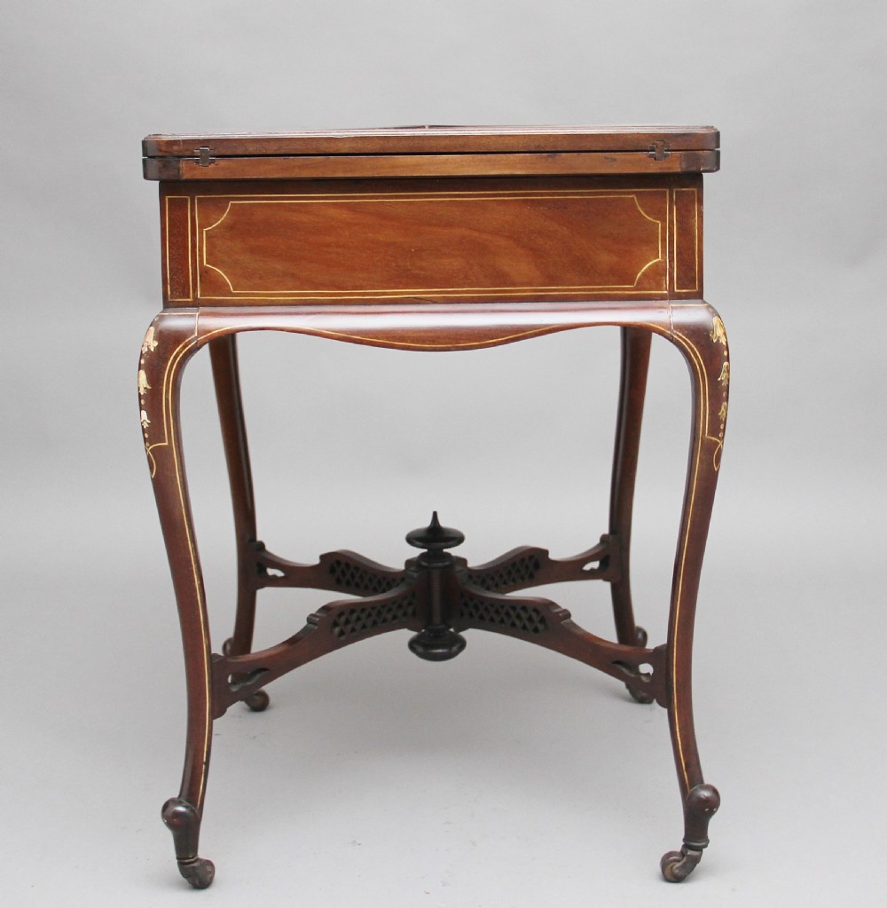19th Century inlaid envelope table View VI