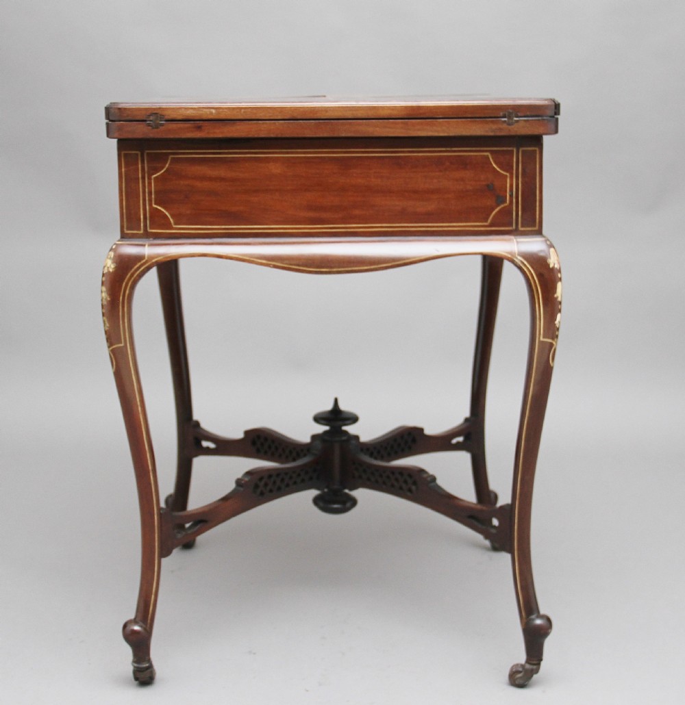 19th Century inlaid envelope table View VII