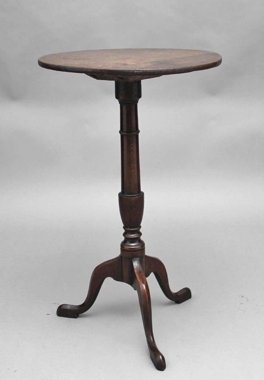 18th Century oak tripod table
