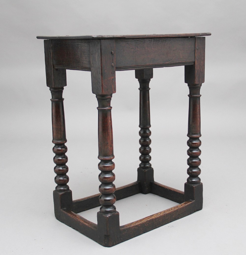 Early 18th Century oak joint stool
