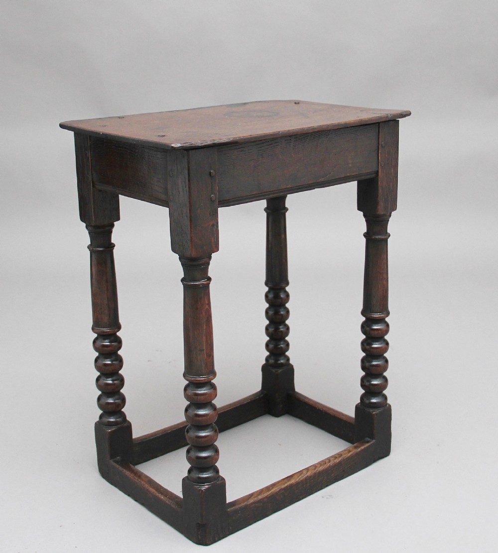 Early 18th Century oak joint stool View II