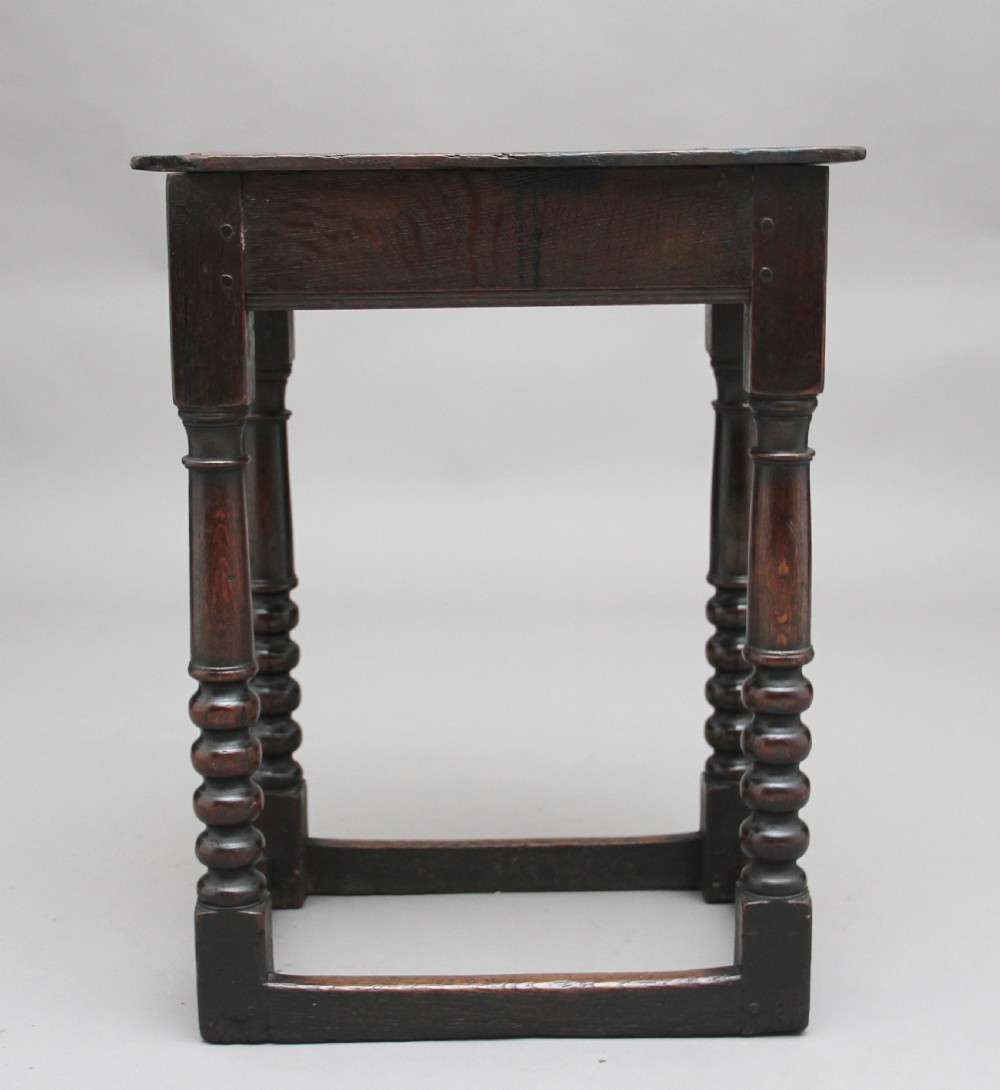 Early 18th Century oak joint stool View V