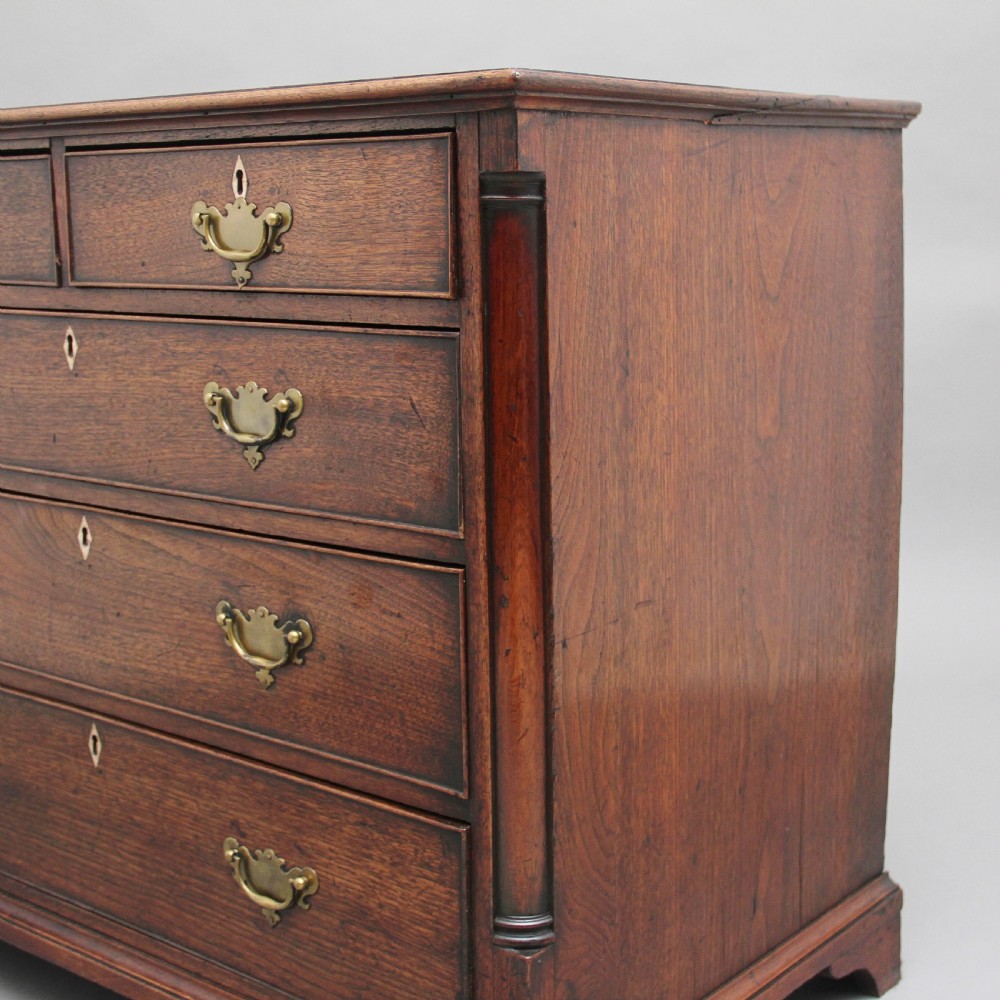18th Century oak chest of drawers View X