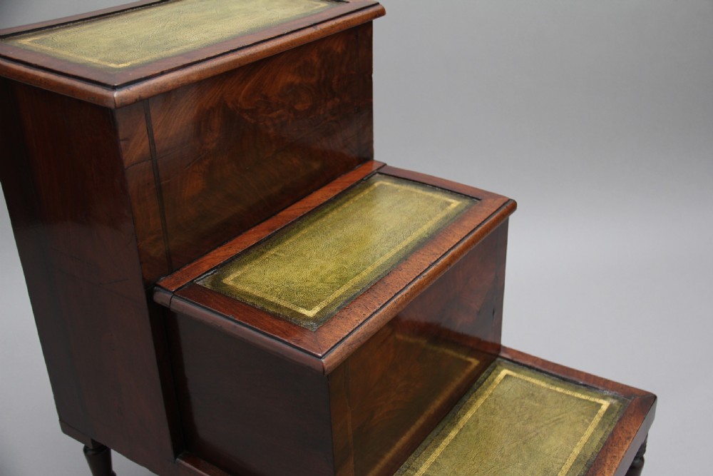 19th Century mahogany library steps View V