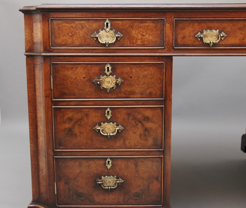 Early 20th Century burr walnut desk View XIII