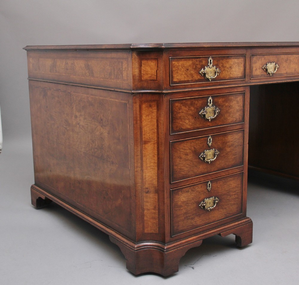 Early 20th Century burr walnut desk View XV