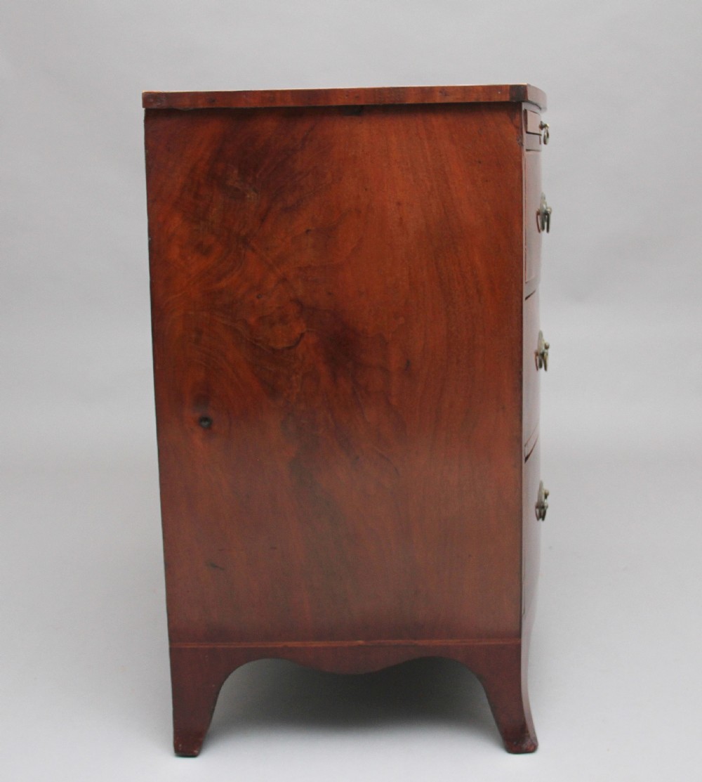 Early 19th Century mahogany bowfront chest with slide View V