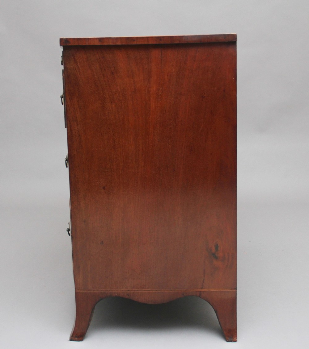 Early 19th Century mahogany bowfront chest with slide View VII