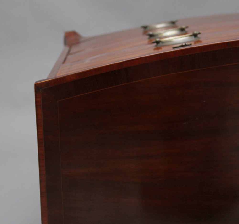 Early 19th Century mahogany bowfront chest with slide View IX