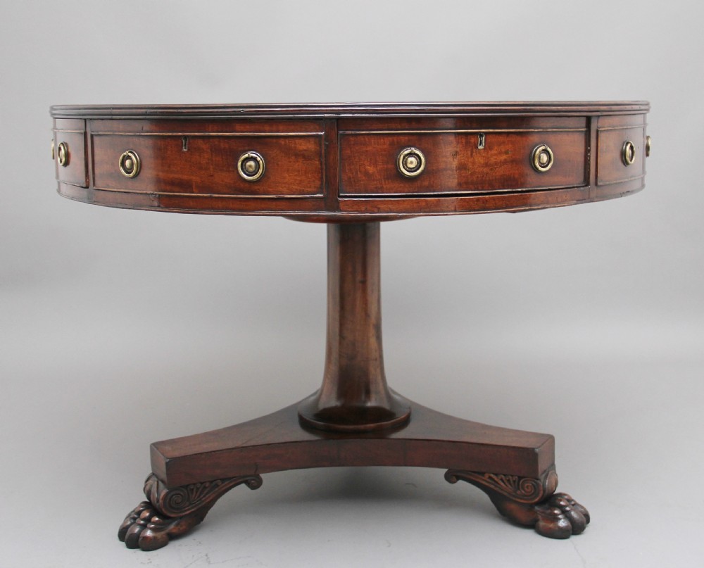 Early 19th Century mahogany drum table View VI