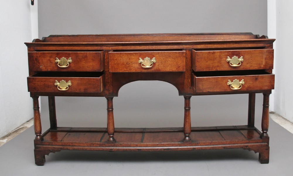 18th Century oak potboard dresser View II