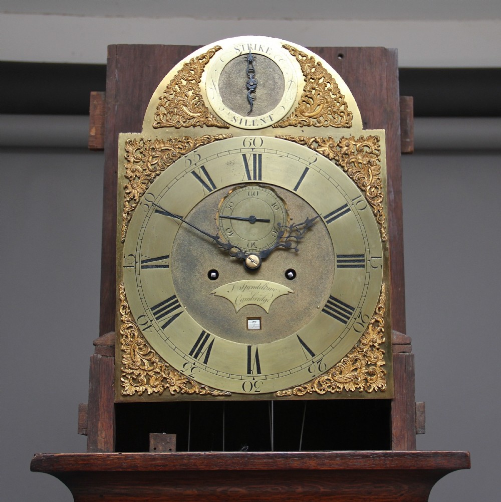 18th Century oak long case clock View IV