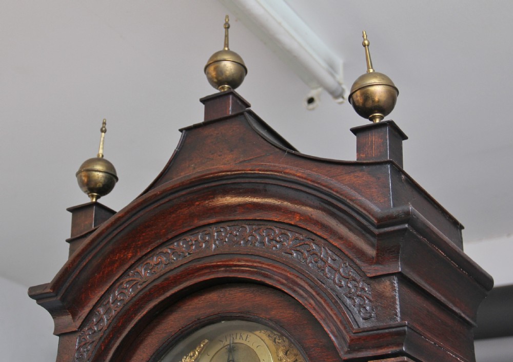 18th Century oak long case clock View X