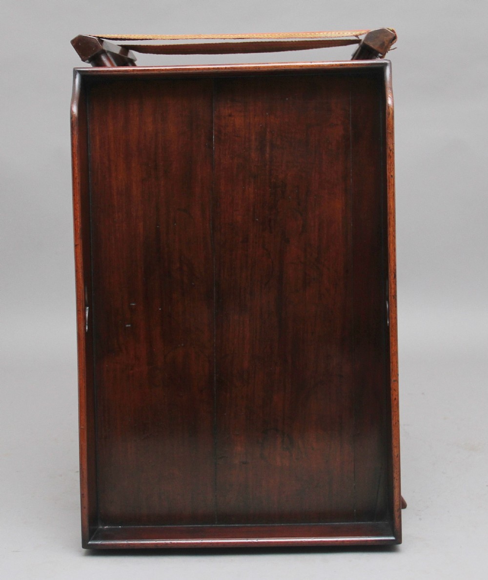 19th Century mahogany butlers tray on stand View IX