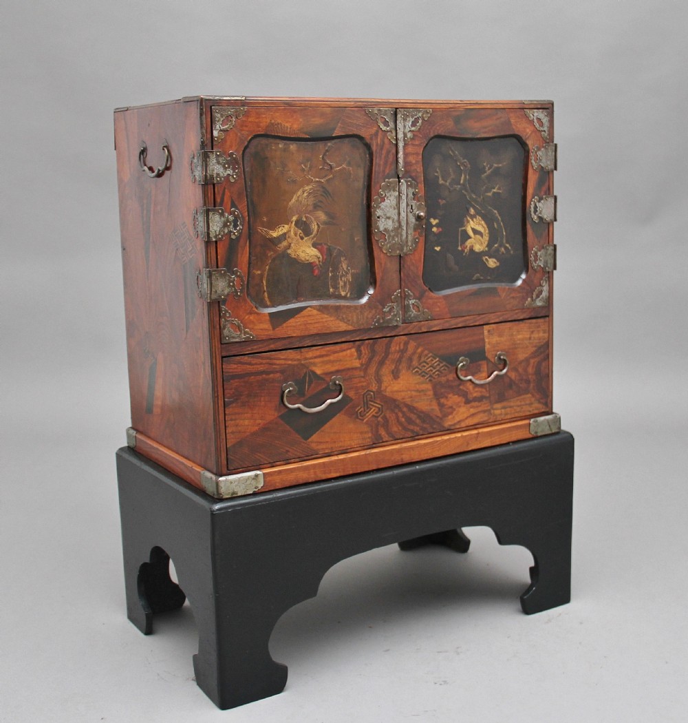 19th Century Japanese parquetry cabinet